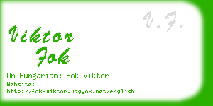 viktor fok business card